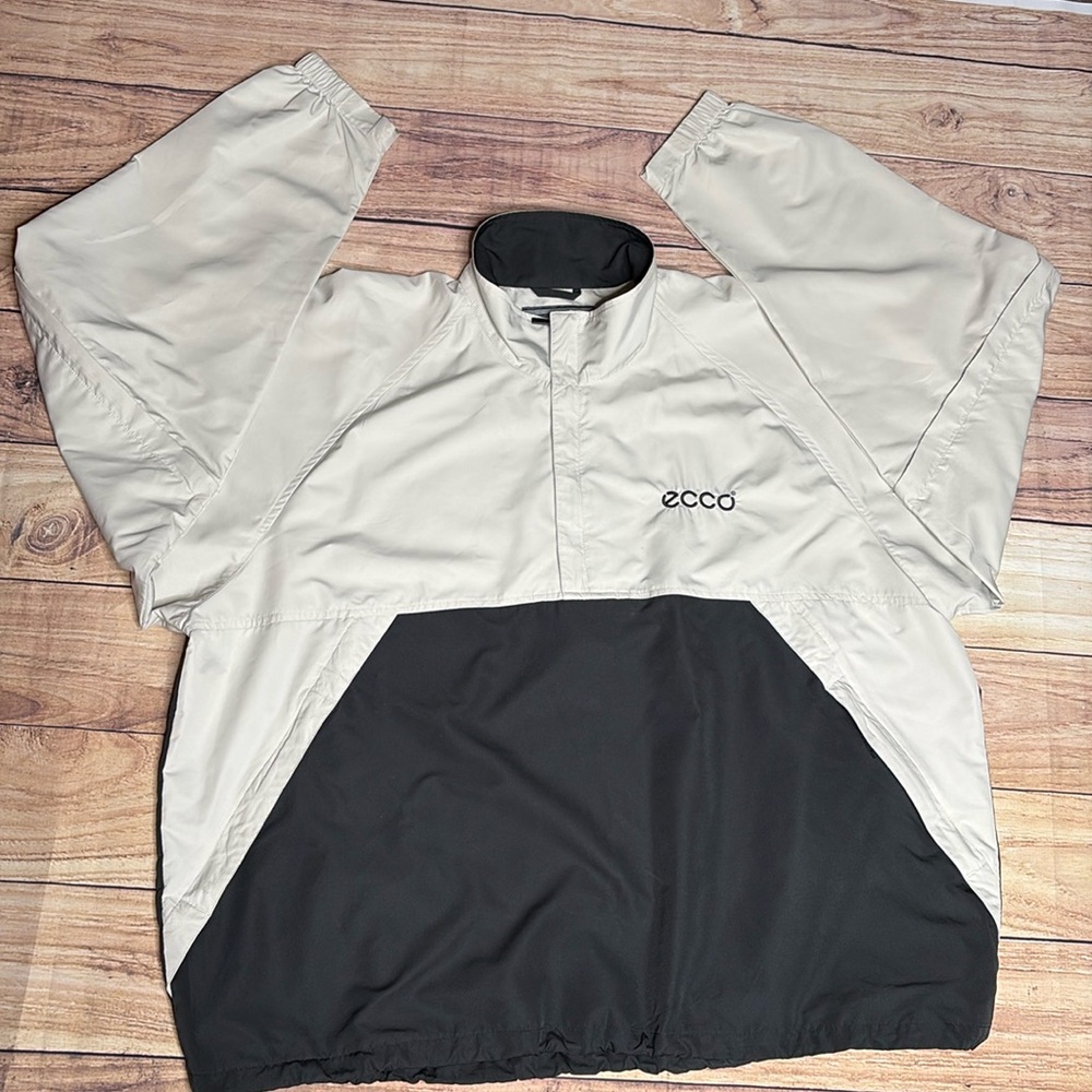 Page & Tuttle 1/3 Zip Golf Pullover Windbreaker Jacket Tan/Black Men’s Size XXL